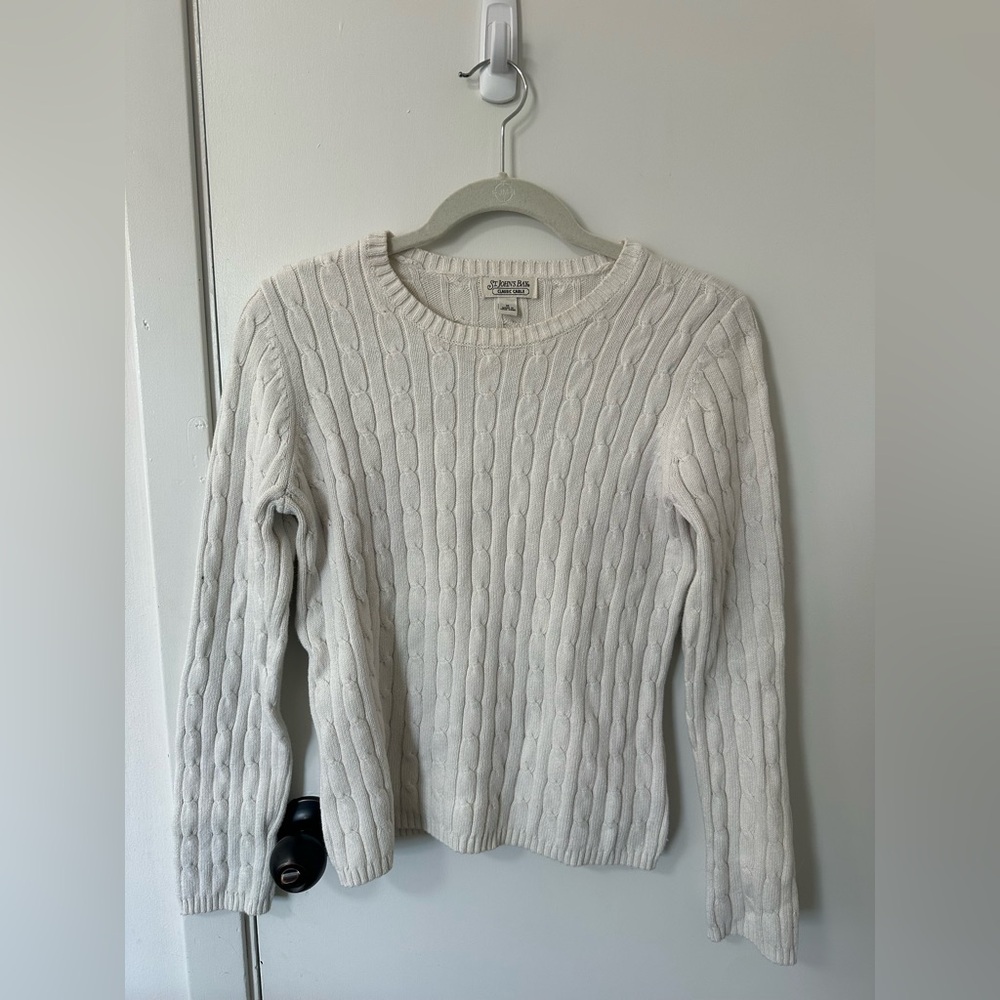 St. John's Bay Ivory Cable Knit Sweater